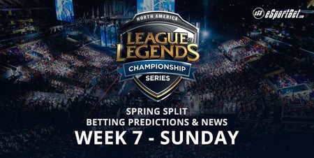 LoL: Sun’s betting, odds & tips for Wk 7 NA LCS Spring Split