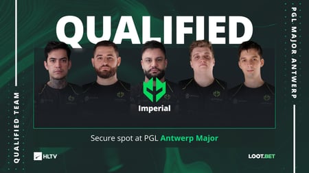 Imperial Esports secures place at PGL Major Antwerp 2022