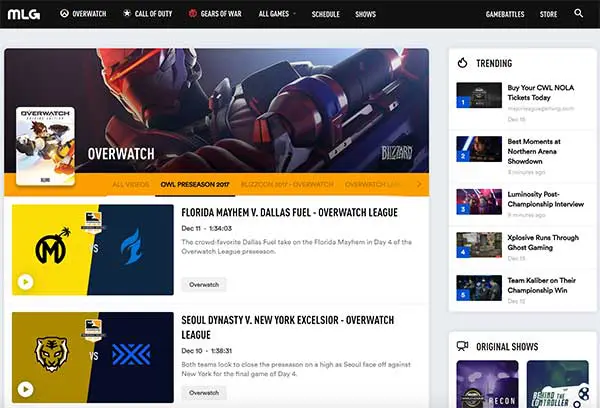 Overwatch esports live streaming on MLG Watch Overwatch esports at MLG