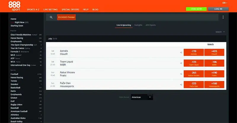 888Sports esports review