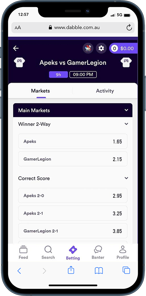 Dabble esports app