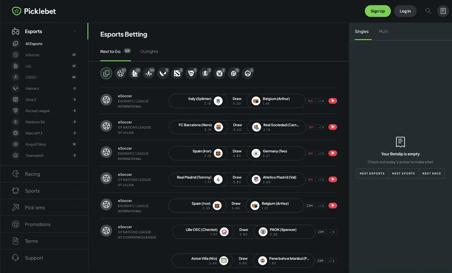 Picklebet esport
