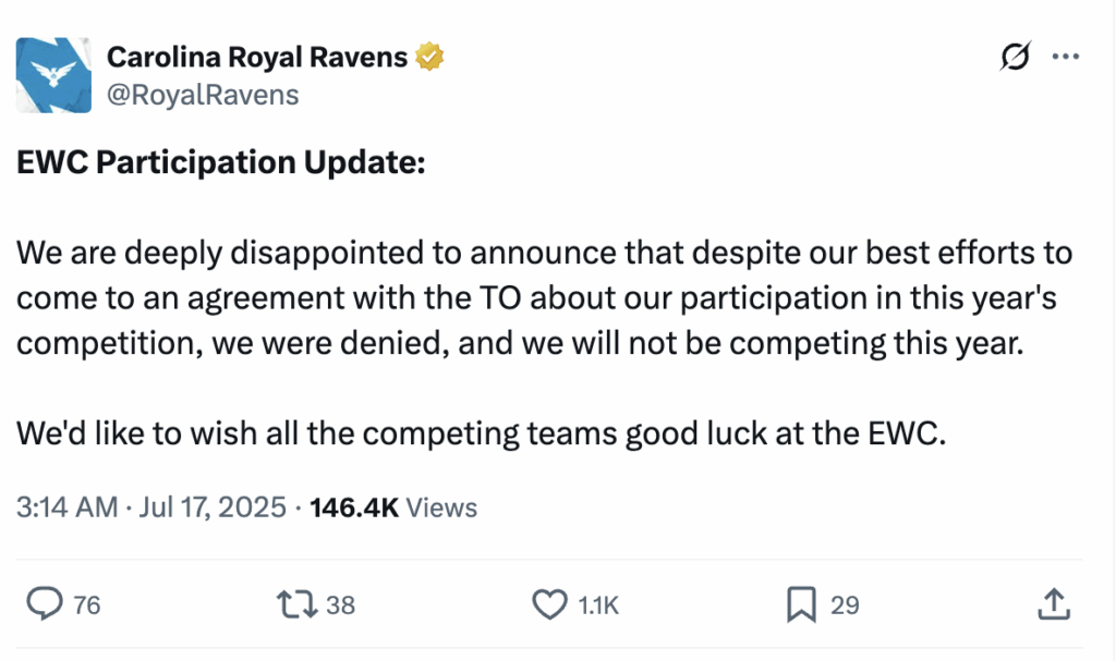Carolina Royal Ravens X post