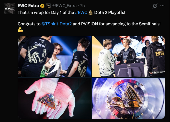 Spirit & PARIVISION claim Dota 2 EWC Playoff wins
