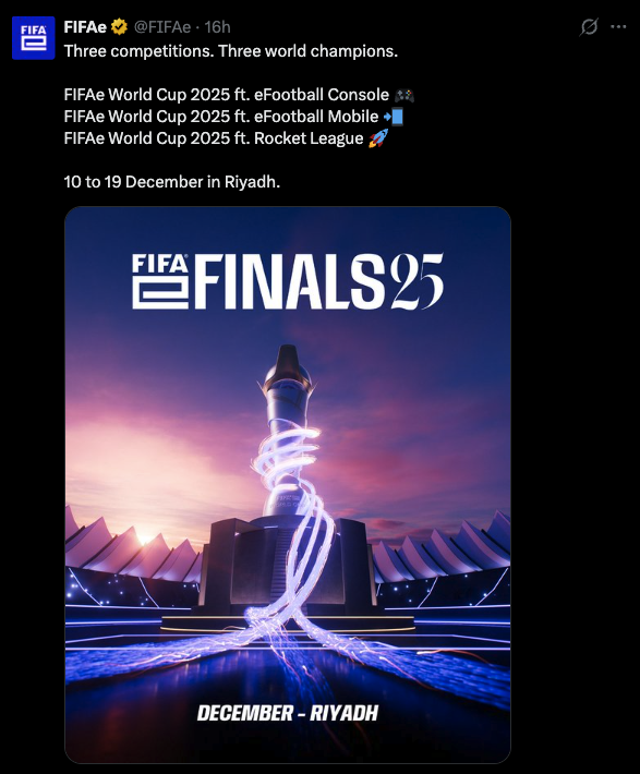 FIFAe Finals announcement