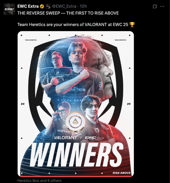 Heretics claim VALORANT EWC title