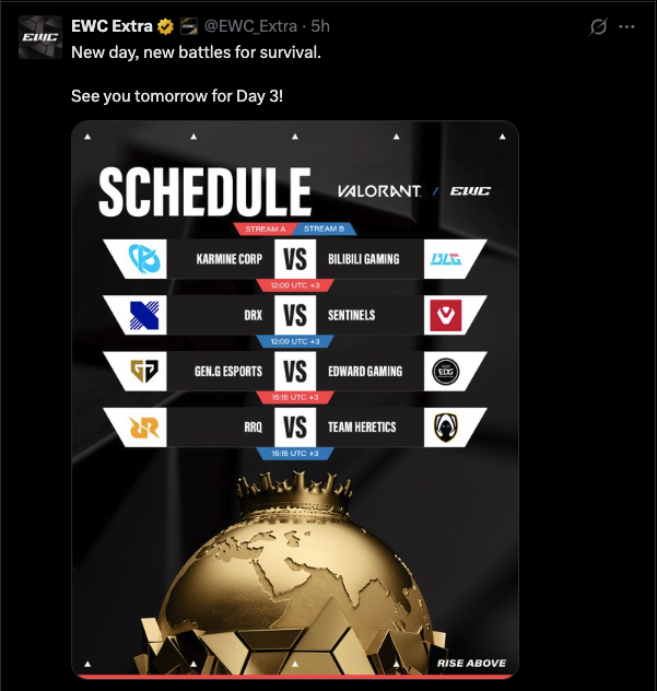 VALORANT EWC Fixture
