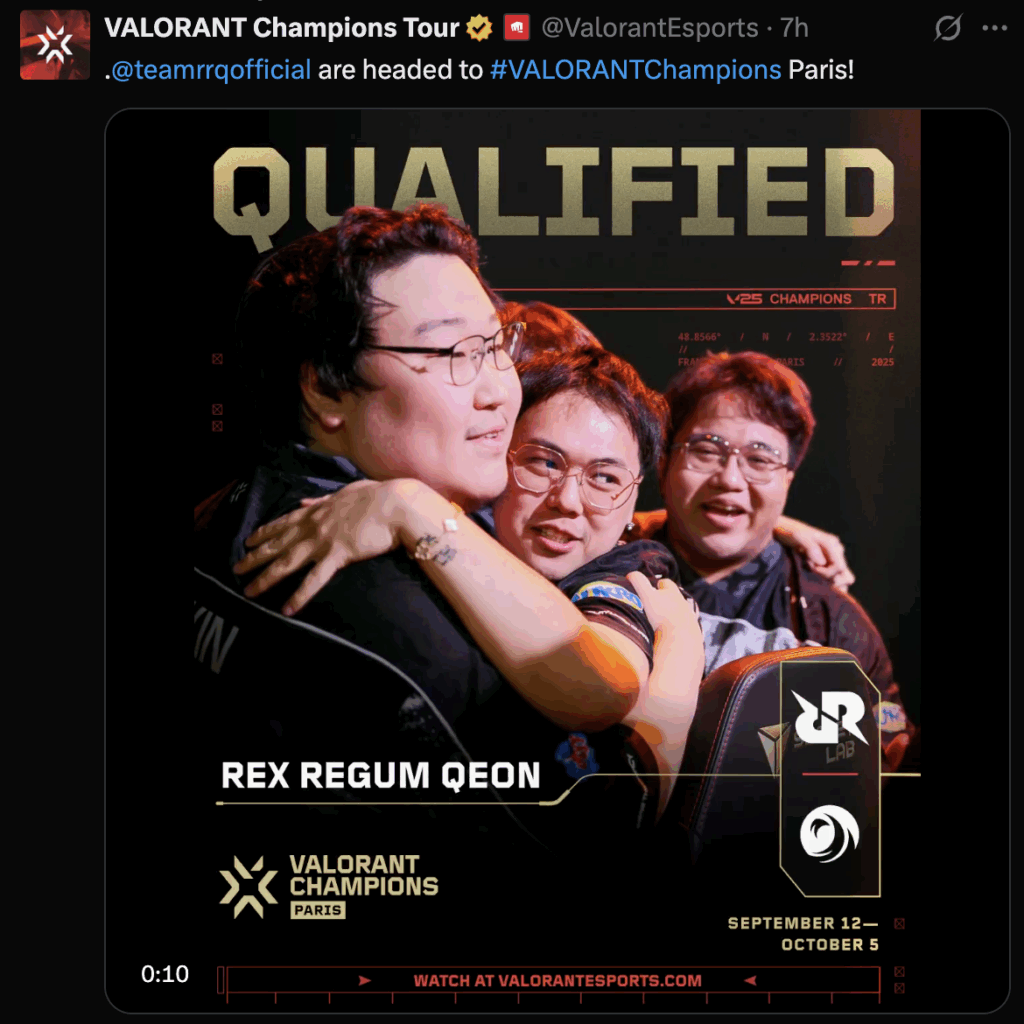 Rex Regum Qeon qualify for VALORANT Champions 2025