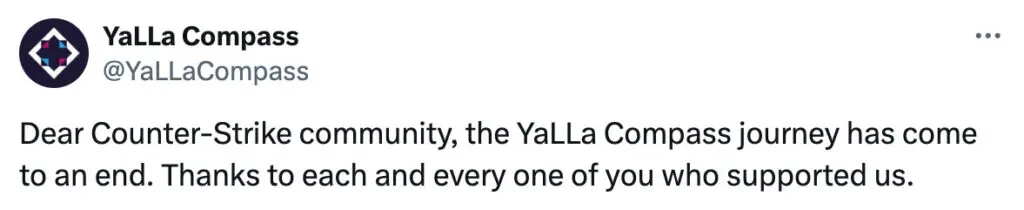 YaLLa Compass tweet