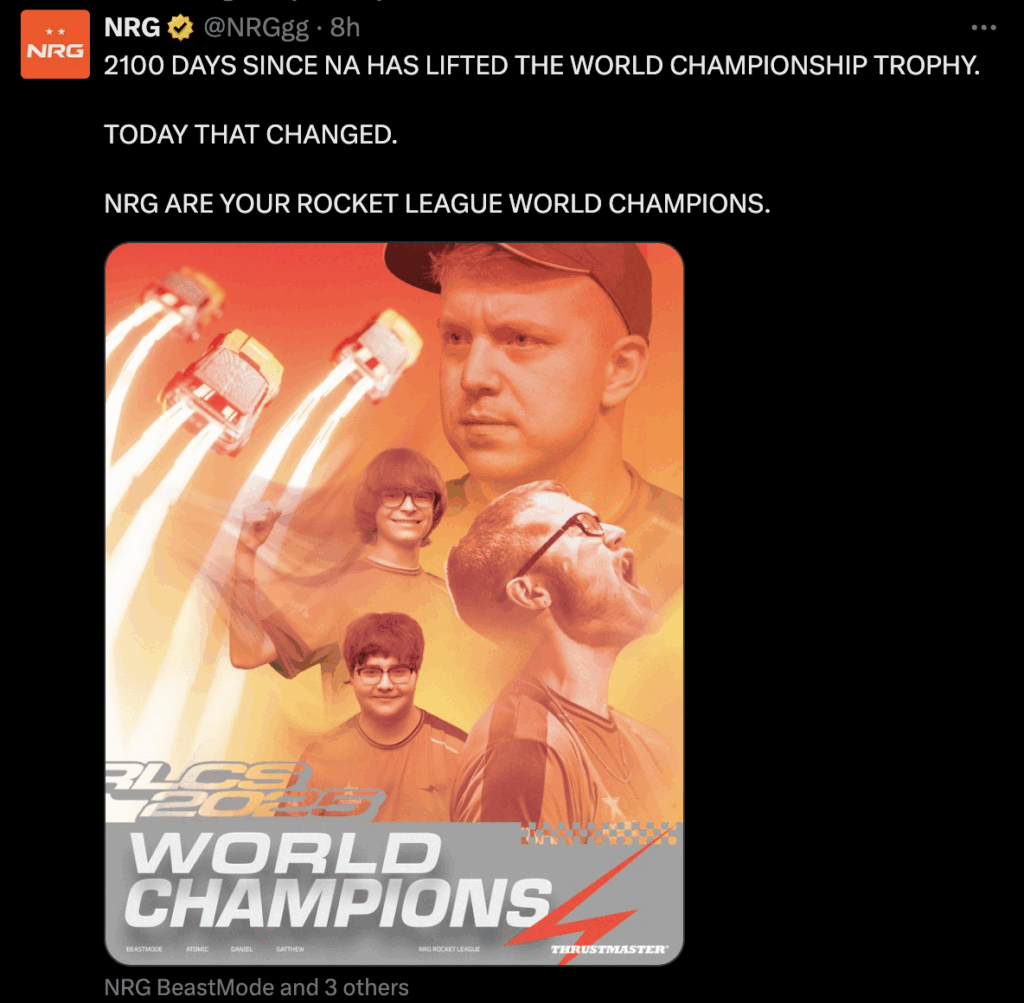 NRG claim RLCS 2025 World Championship