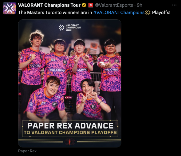 Paper Rex advance to VALORANT Champions playoffs