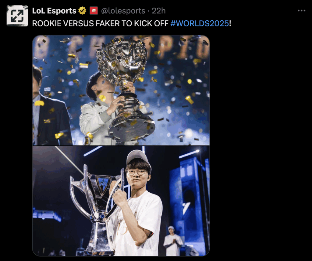 T1 vs IG to open LoL Worlds 2025