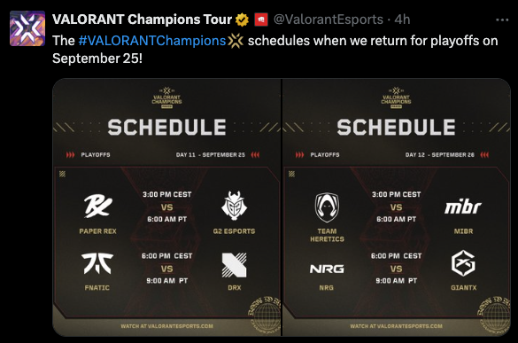 VALORANT Champions quarterfinals