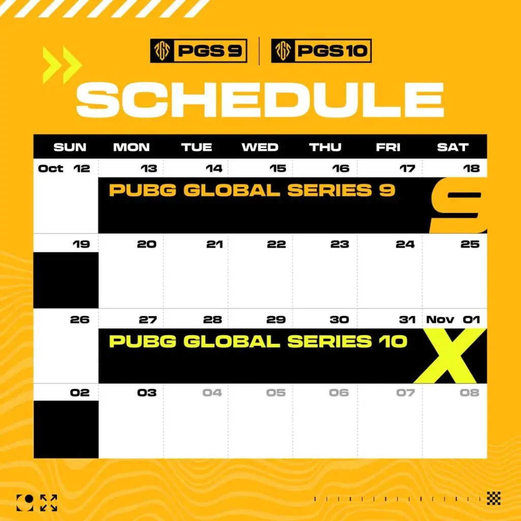 PGS phase 9 and 10 dates