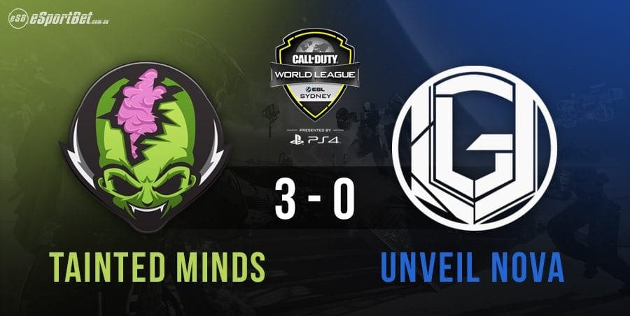 Tainted Mind Unveil Nova 3-0 win CWL Sydney