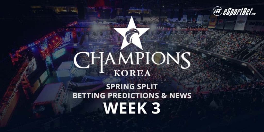 Free bet predictions and tips for Week 3 of the Spring Season for the League of Legends Champions Korea.