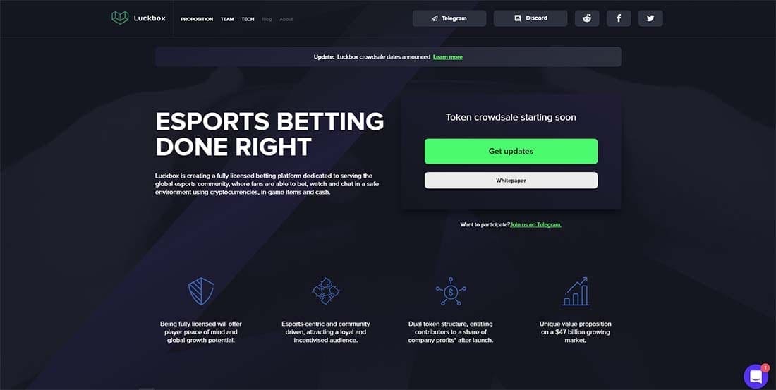 Luckbox esports betting site