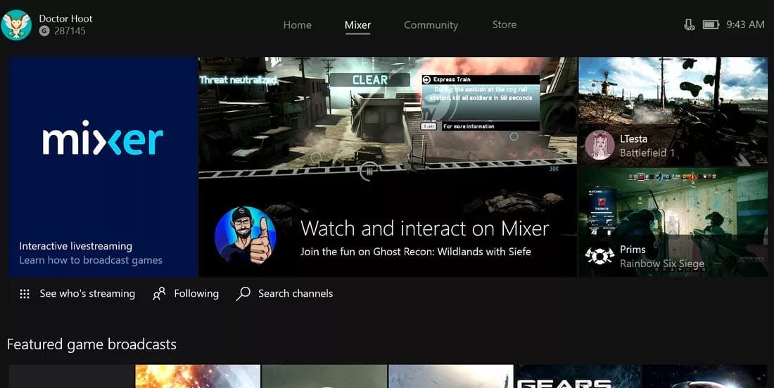 Microsoft Mixer streaming service