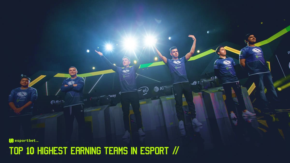 Top 10 highest earning teams - Esport Bet