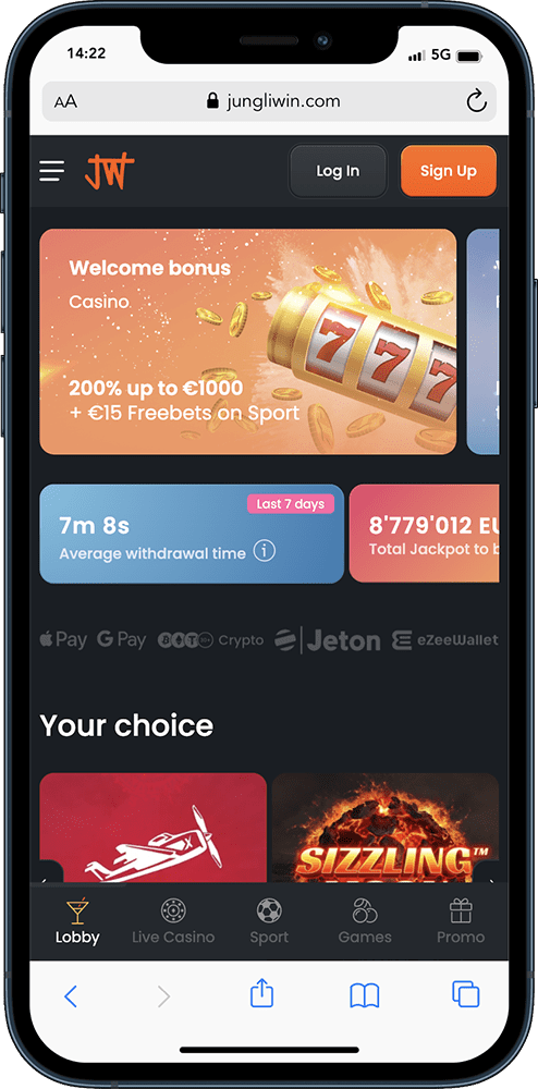 Jungliwin mobile casino