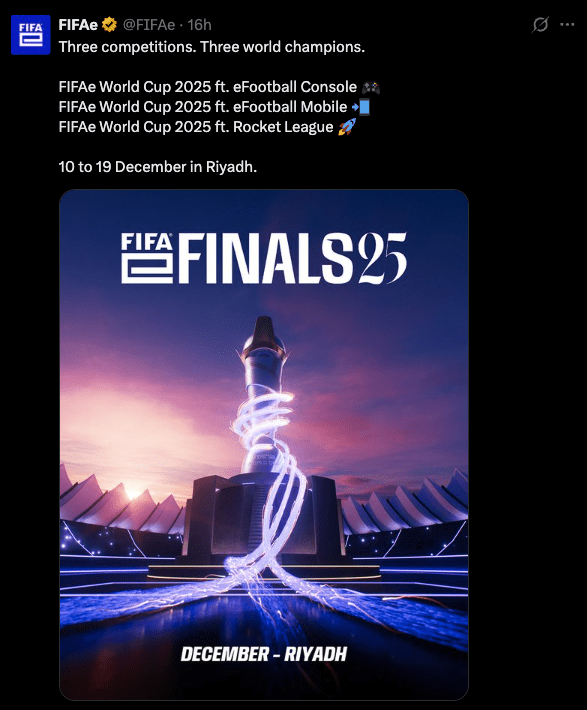 FIFAe Finals announcement