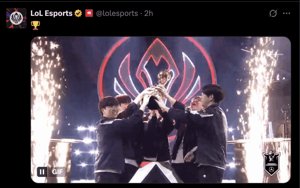 Gen.G lift LoL MSI 2025 trophy