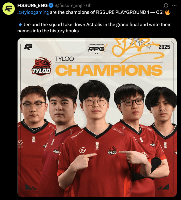 TYLOO Claim FISSURE Playground #1 title