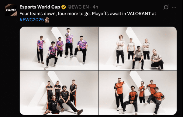 VALORANT Esports World Cup Playoff Teams