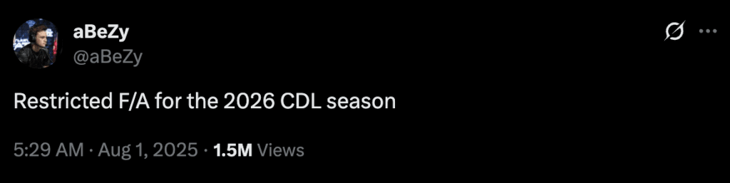 Abezy announces free agancy