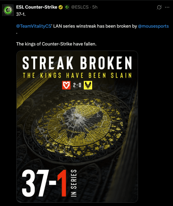 MOUZ break Vitality win streak at IEM Cologne