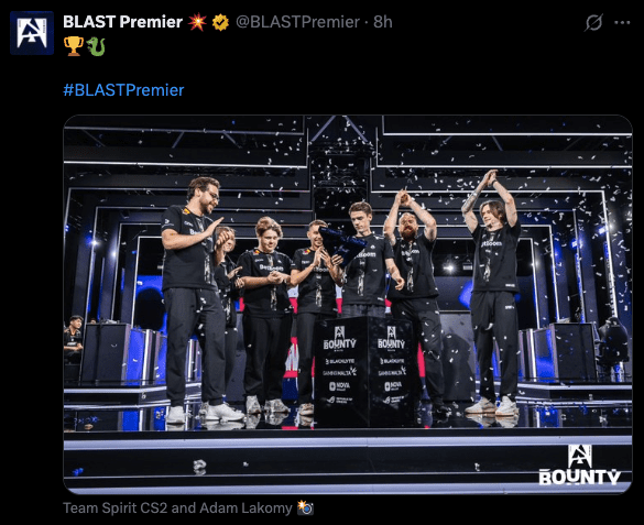 Team Spirit win BLAST Bounty Fall