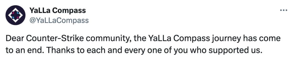 YaLLa Compass tweet