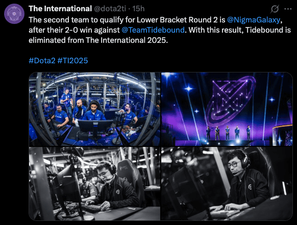 Nigma eliminate Tidebound from TI 2025
