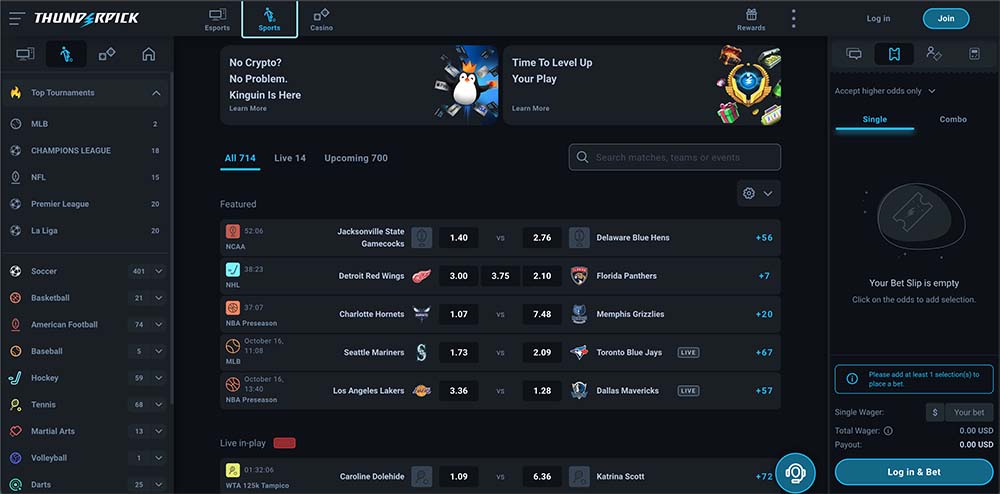 Thunderpick sports review